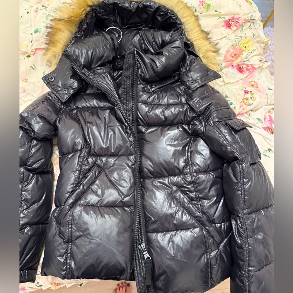 SAM. Shiny Black Puffer Jacket
